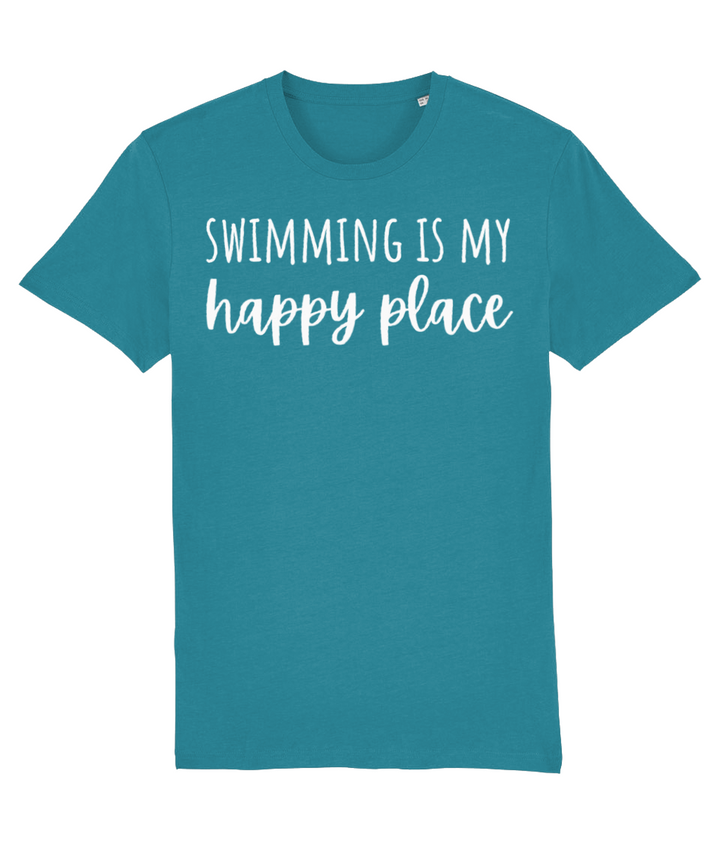 Swimming Is My Happy Place Organic Cotton T-shirt