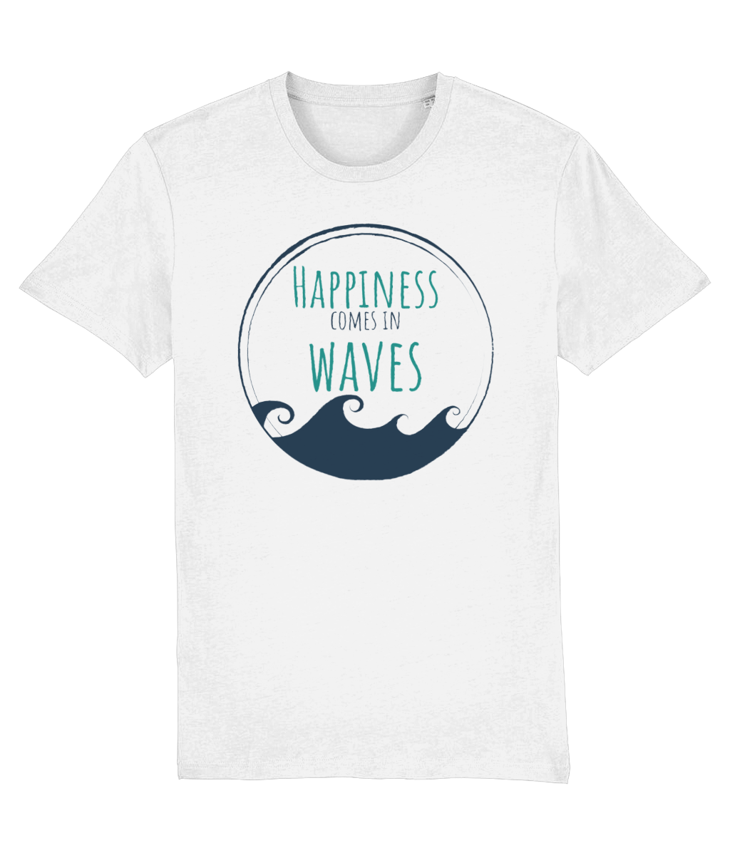 Happiness Comes In Waves Organic Cotton T-Shirt