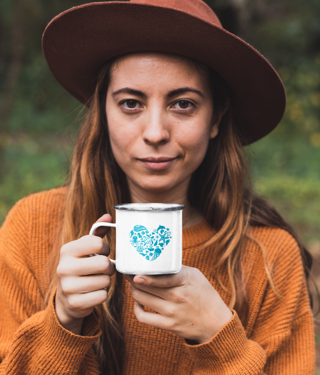 Sea At Heart Enamel Mug