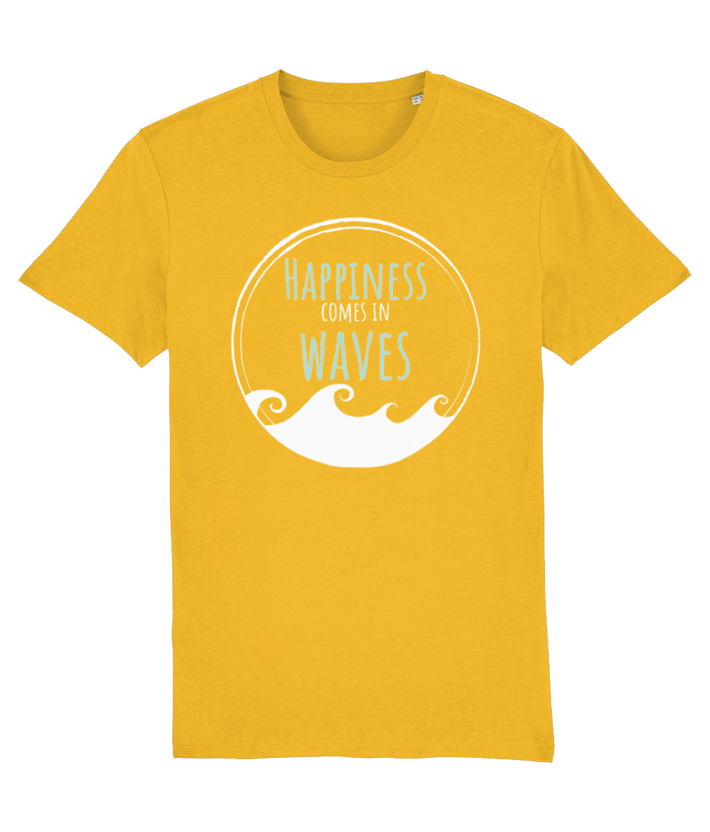Happiness Comes In Waves Organic Cotton T-Shirt