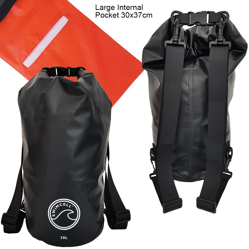 SwimCell 20l dry bag backpack with pocket
