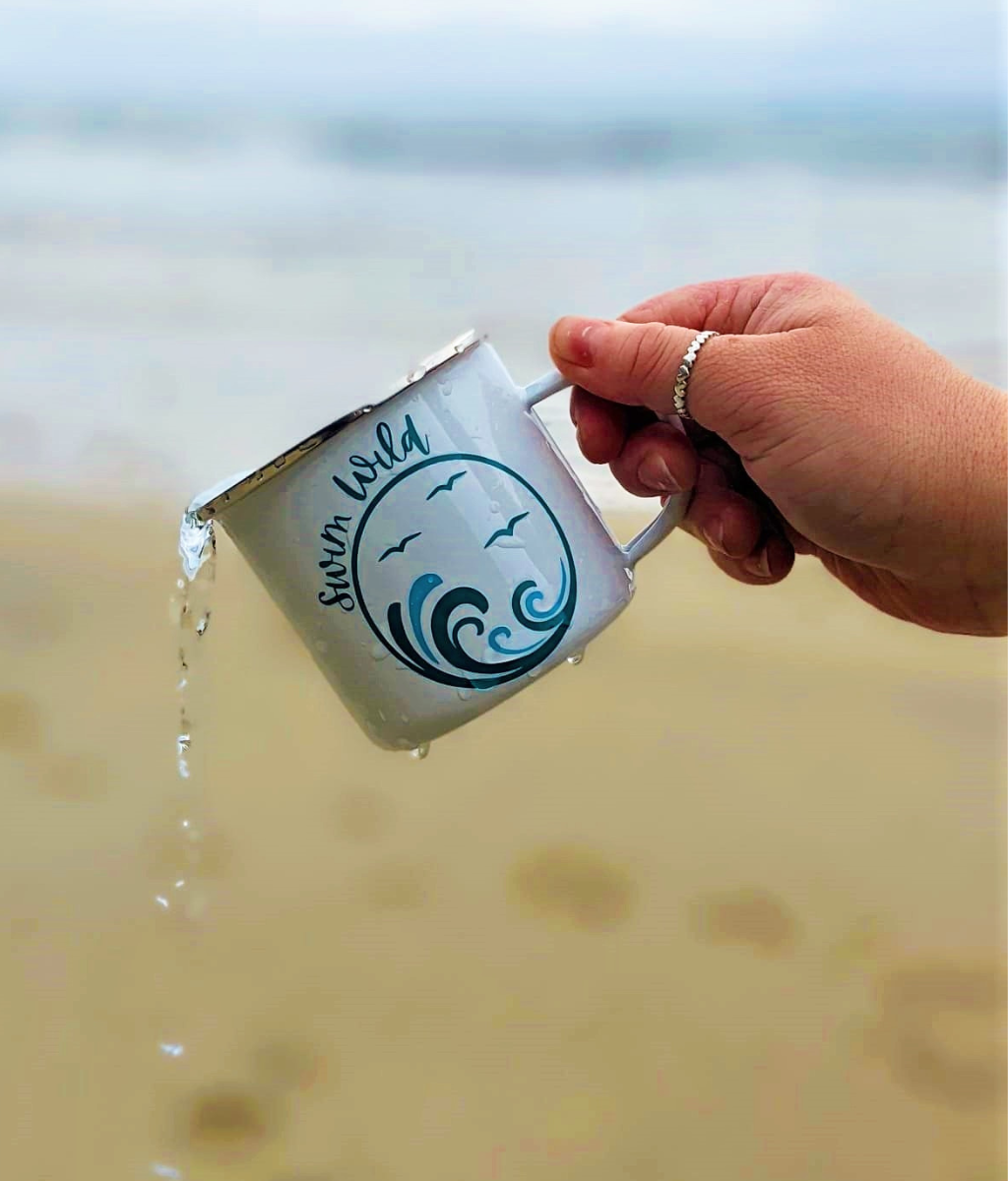 Swim Wild Enamel Mug