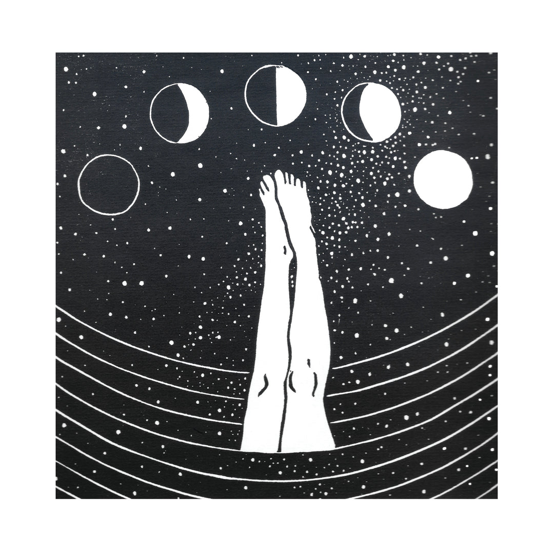 Greeting Cards by Flotsam Prints - Under the Moon