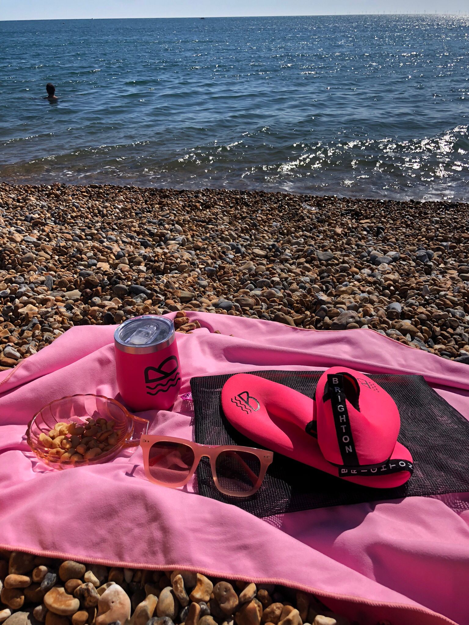 Palace Pier Pink Stainless Steel Beach Cup