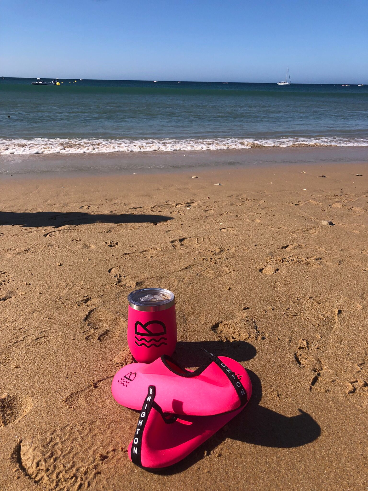 Palace Pier Pink Stainless Steel Beach Cup