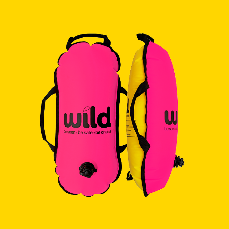 Dippy WILD Swim Tow Float in Pink & Yellow