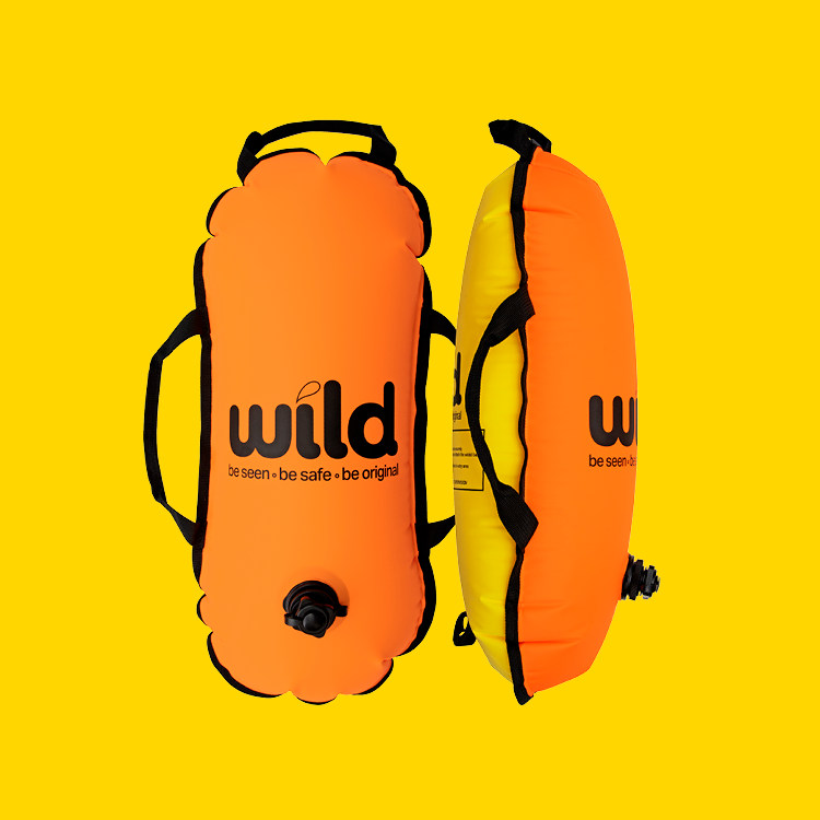 Dippy WILD Swim Tow Float in Orange & Yellow