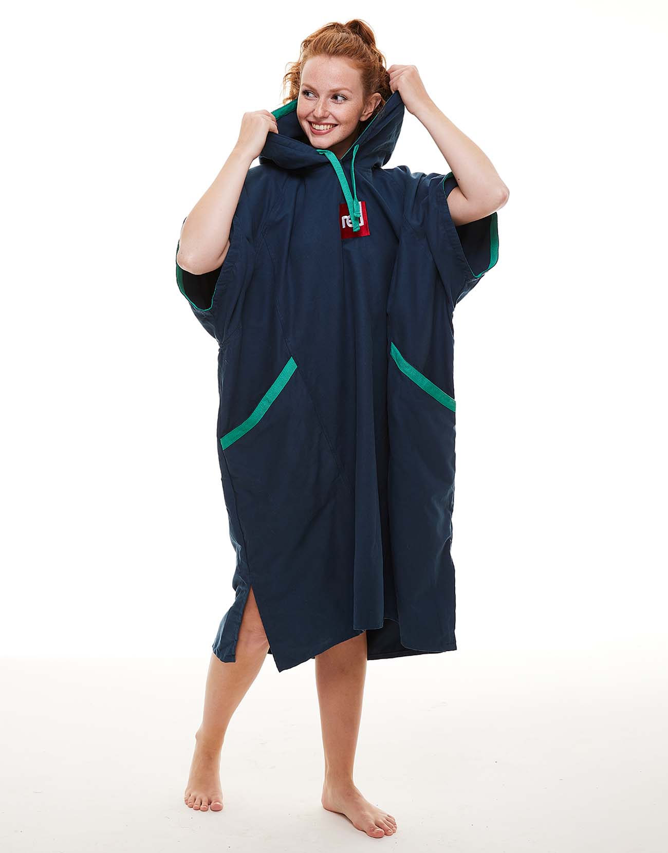 Women's Quick Dry Microfibre Changing Robe - Navy