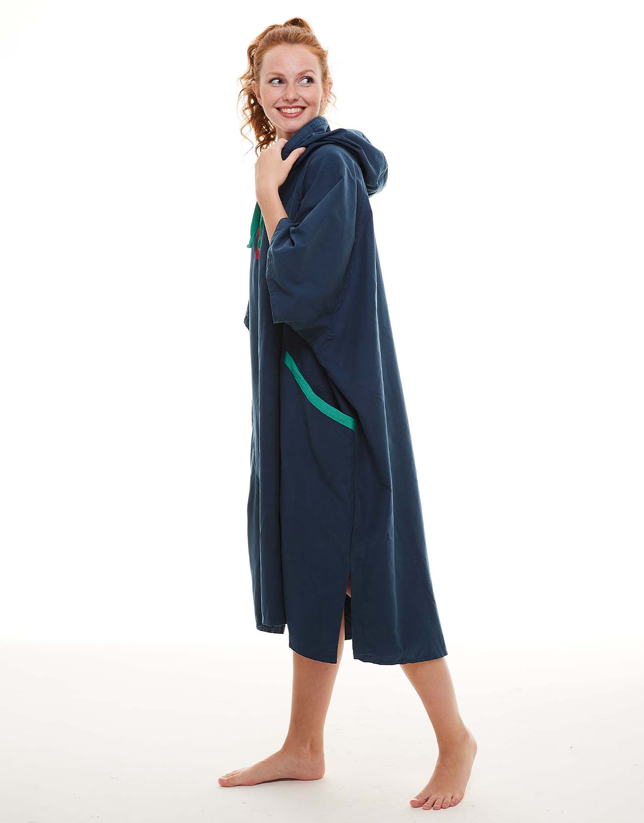 Women's Quick Dry Microfibre Changing Robe - Navy