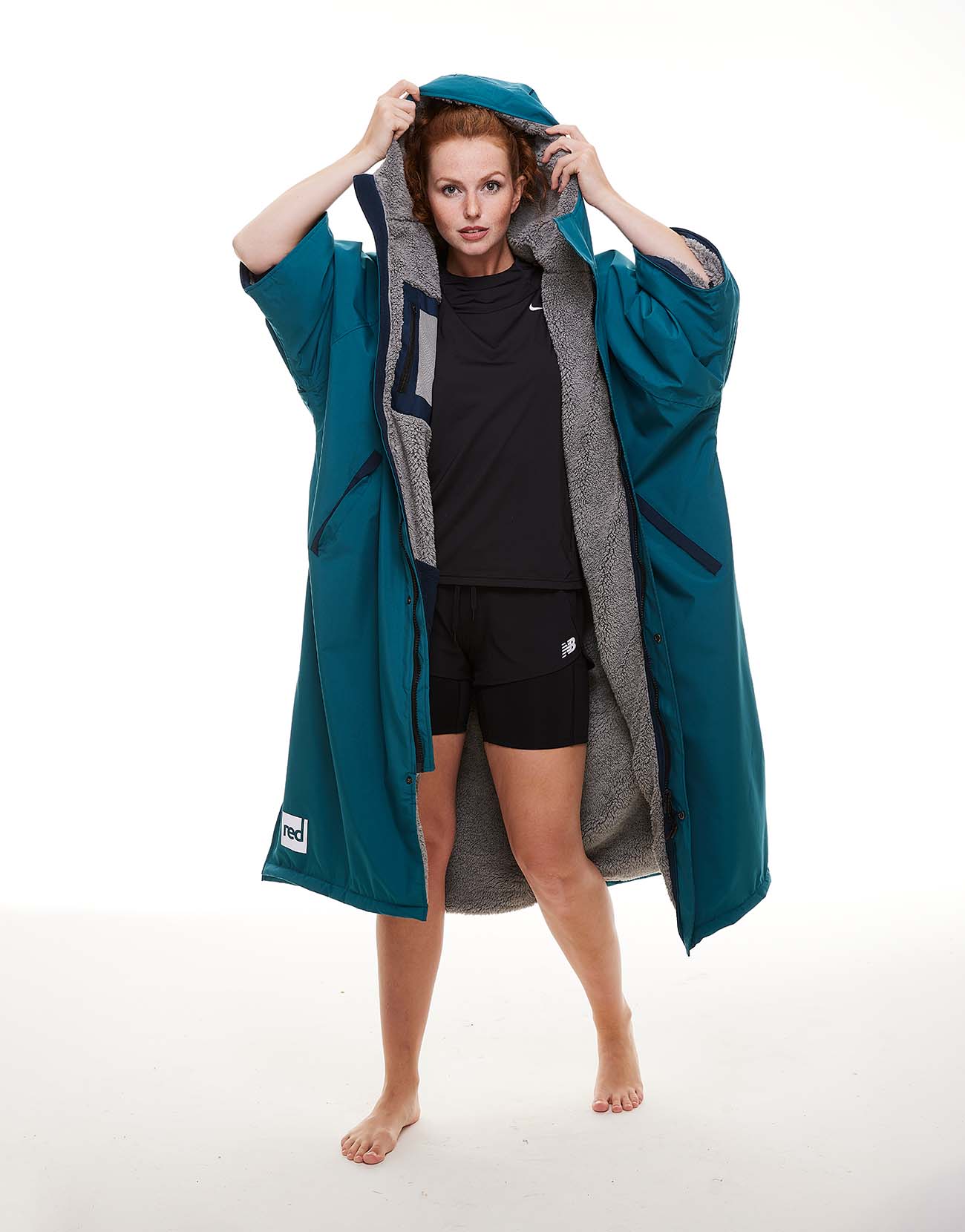 Women's Short Sleeve Pro Change Robe EVO - Teal