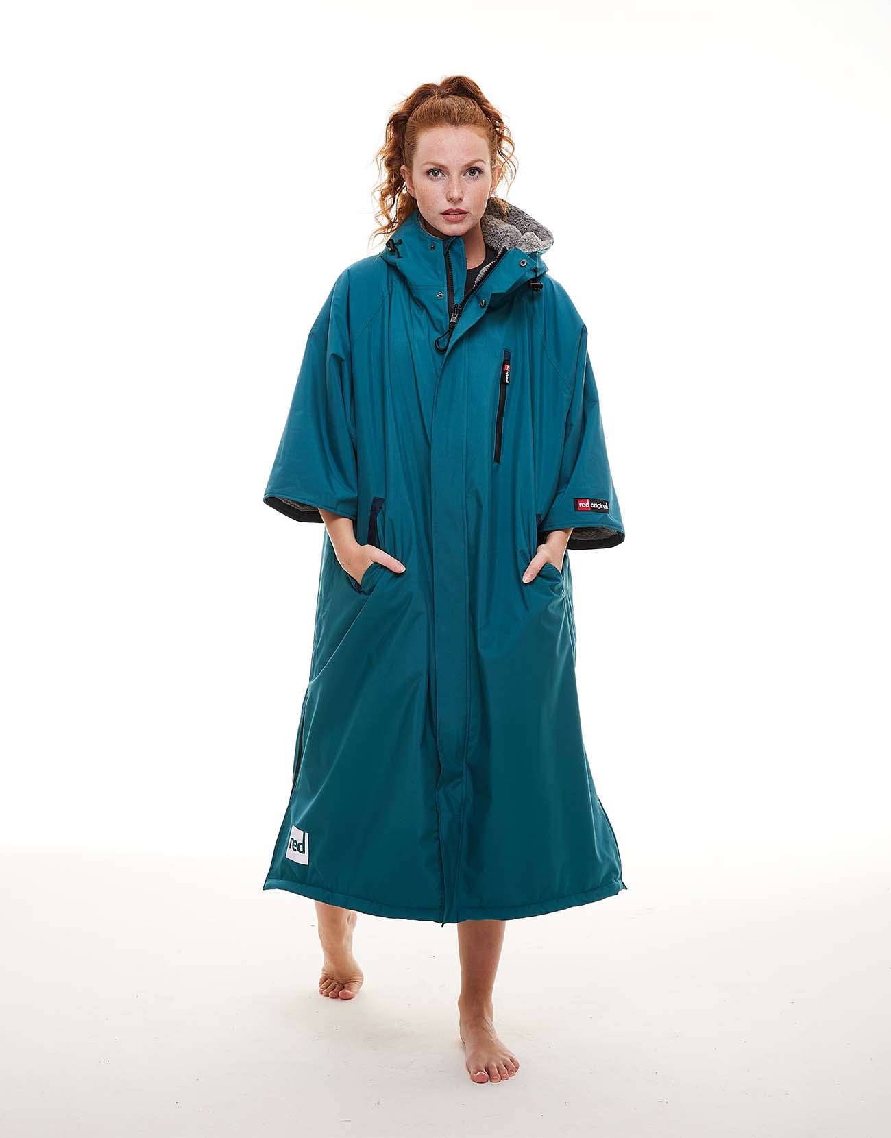 Women's Short Sleeve Pro Change Robe EVO - Teal