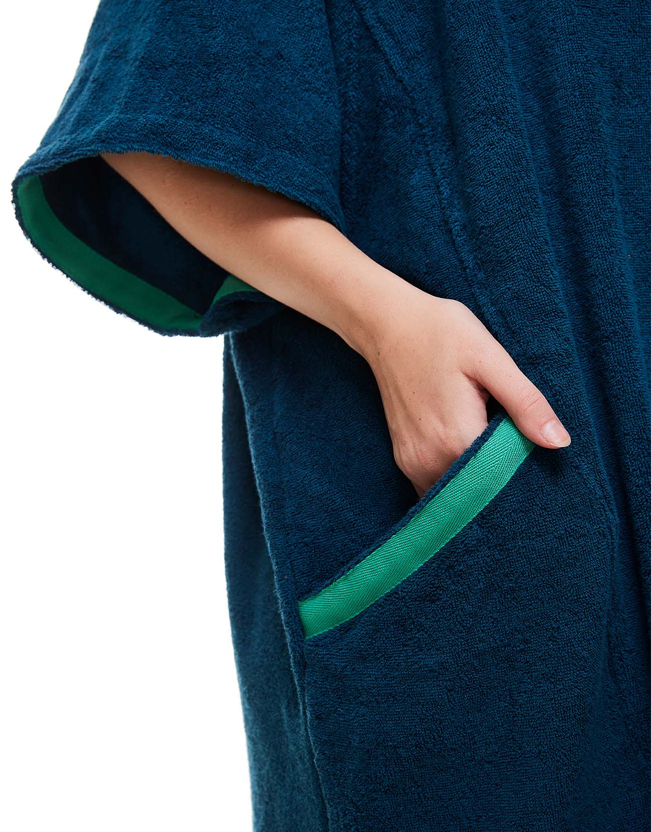 Women's Towelling Change Robe - Navy