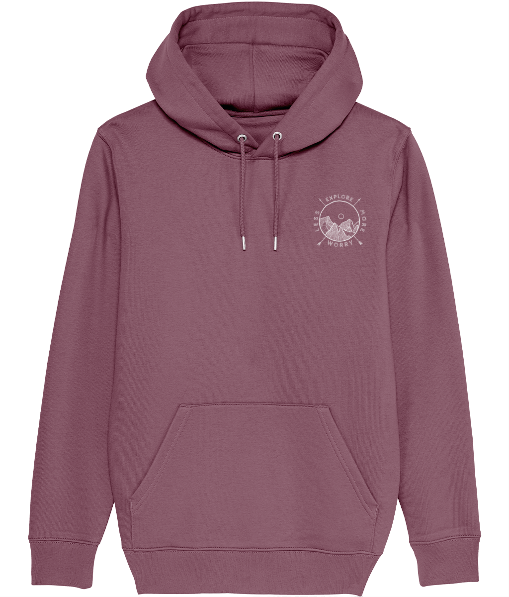 Explore More Worry Less Organic Cotton Hoodie