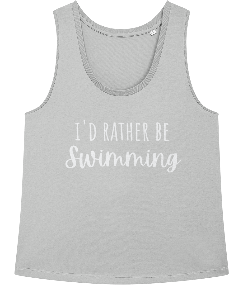 I'd Rather Be Swimming Unisex Organic Cotton Vest Top