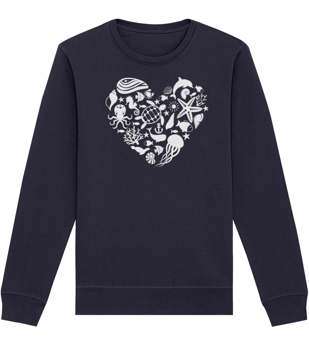 Sea at Heart Organic Sweatshirt | Sweatshirt | Arvor Life