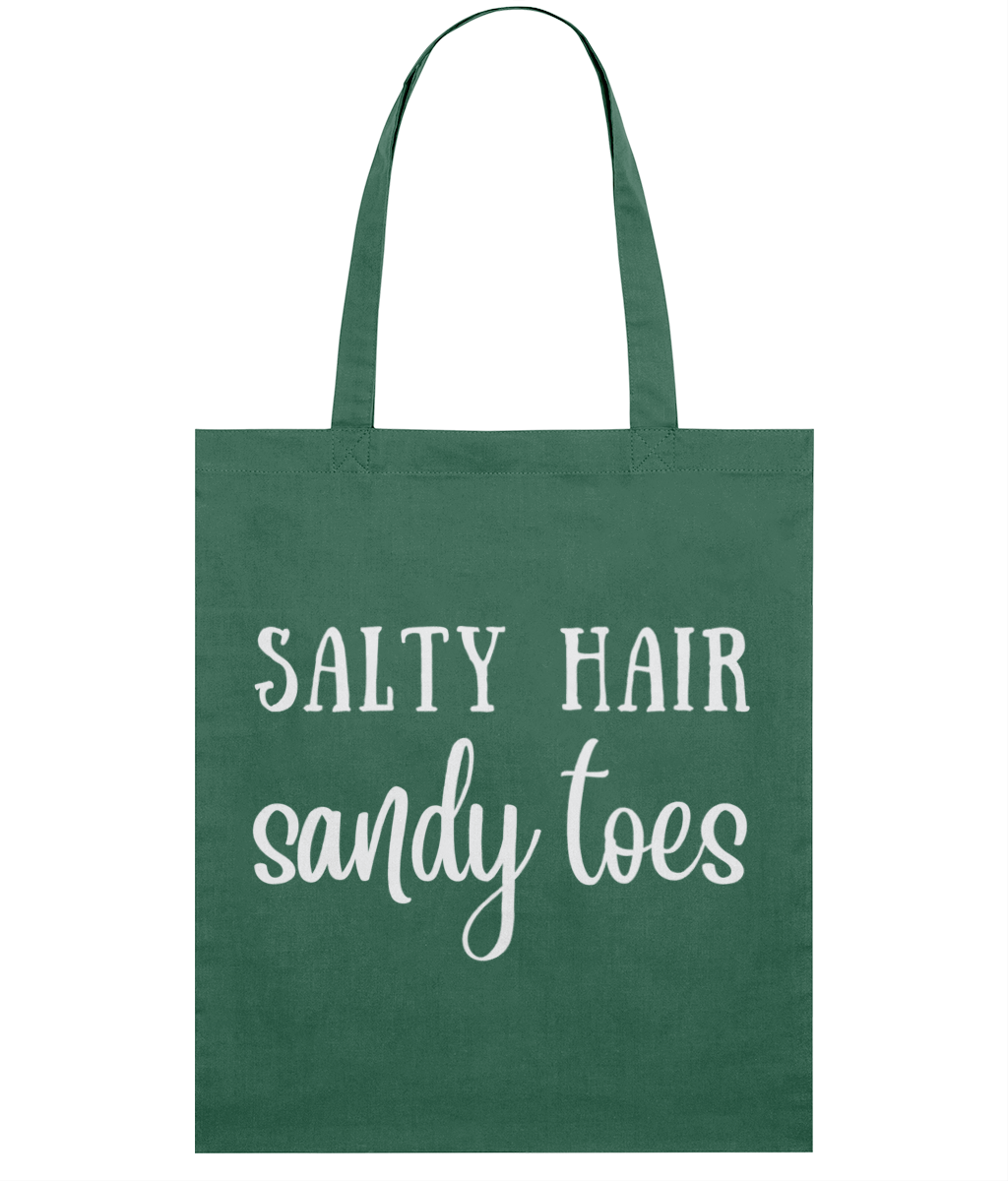 Salty Hair Sandy Toes Organic Cotton Tote Bag