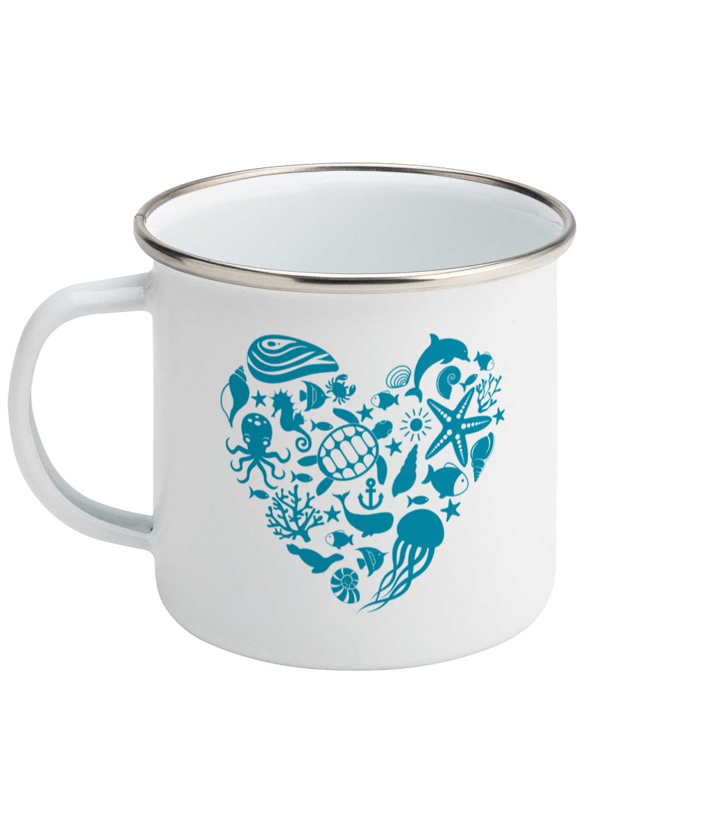 Sea At Heart Enamel Mug