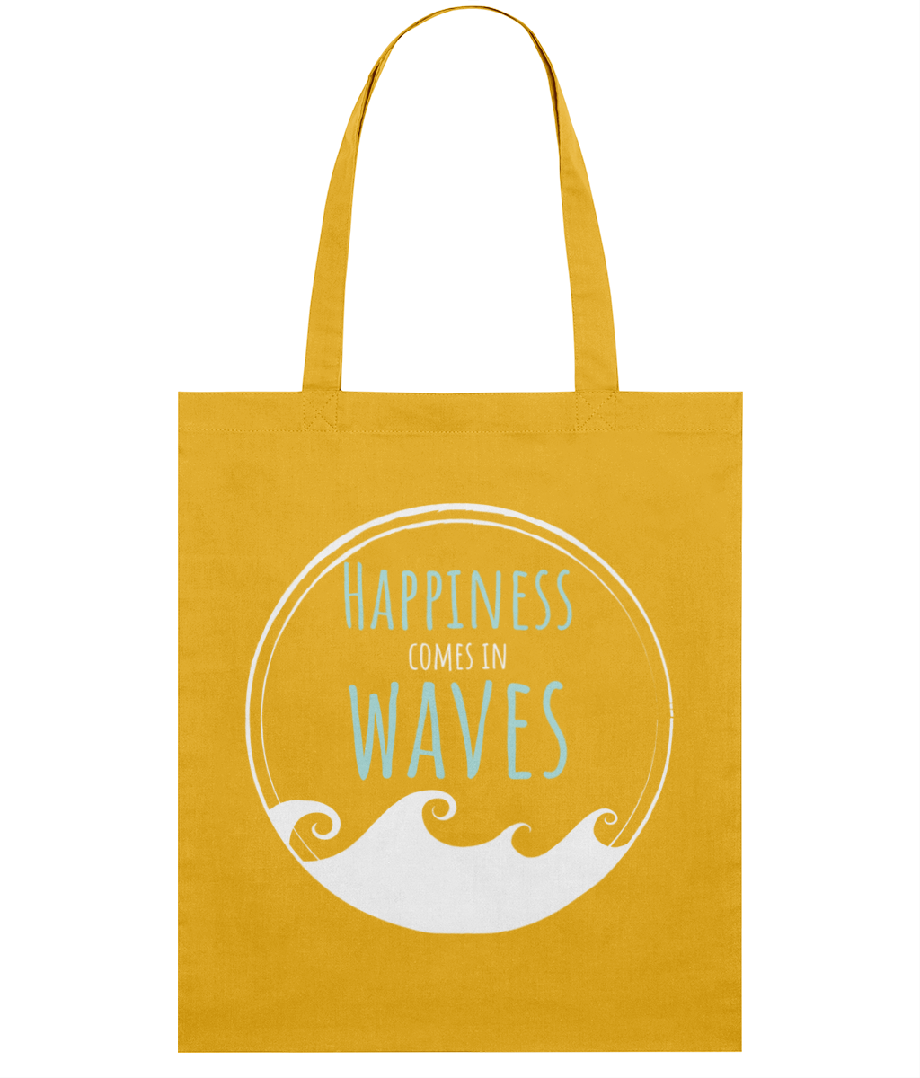 Happiness Comes in Waves Organic Cotton Tote