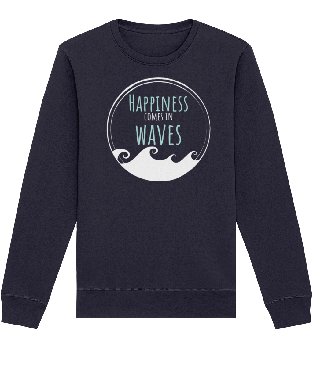 Happiness Comes in Waves Organic Cotton Sweatshirt | Arvor Life