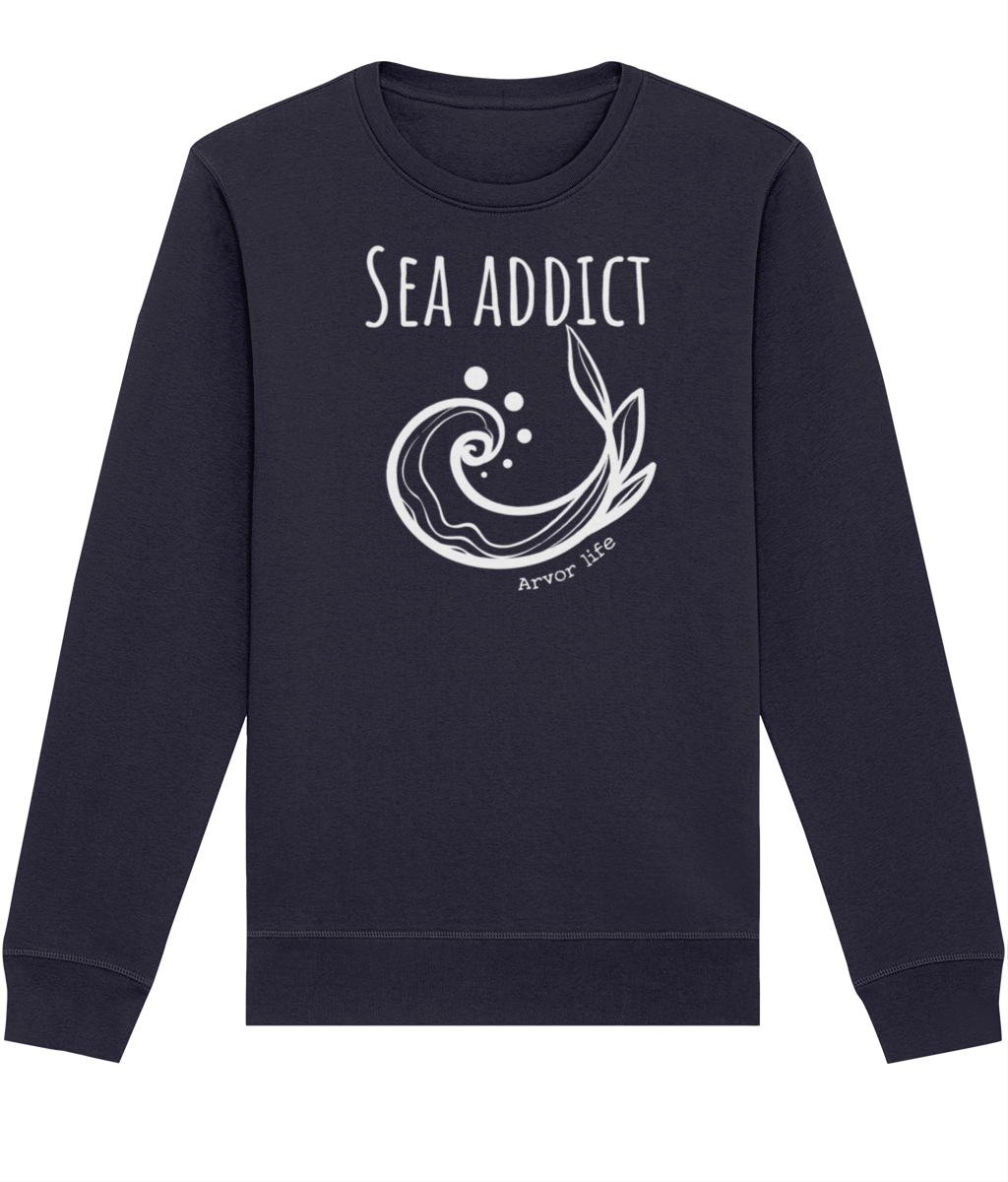 Sea Addict Organic Cotton Sweatshirt | Cool Sweatshirt | Arvor Life