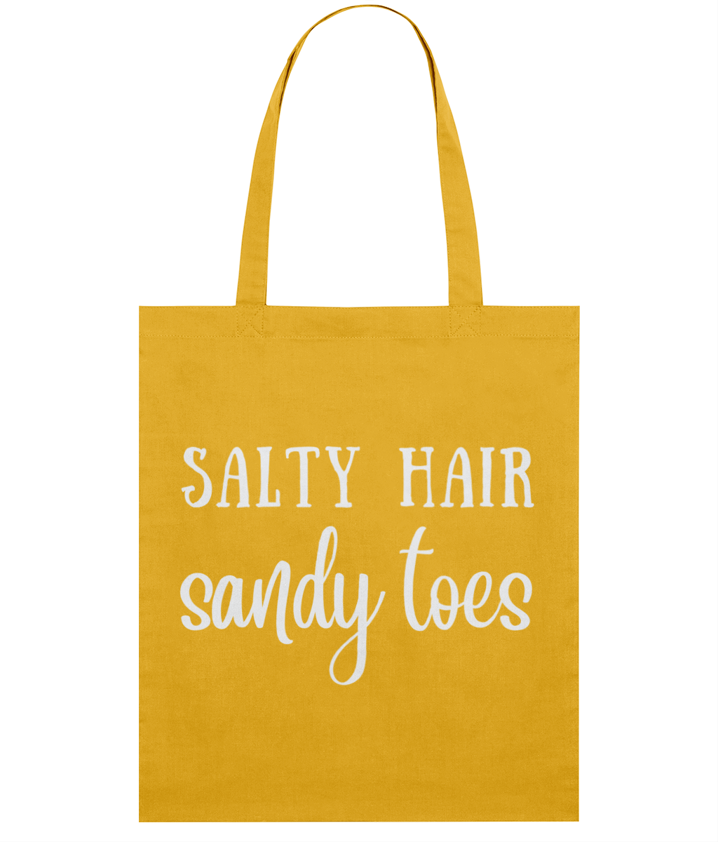 Salty Hair Sandy Toes Organic Cotton Tote Bag