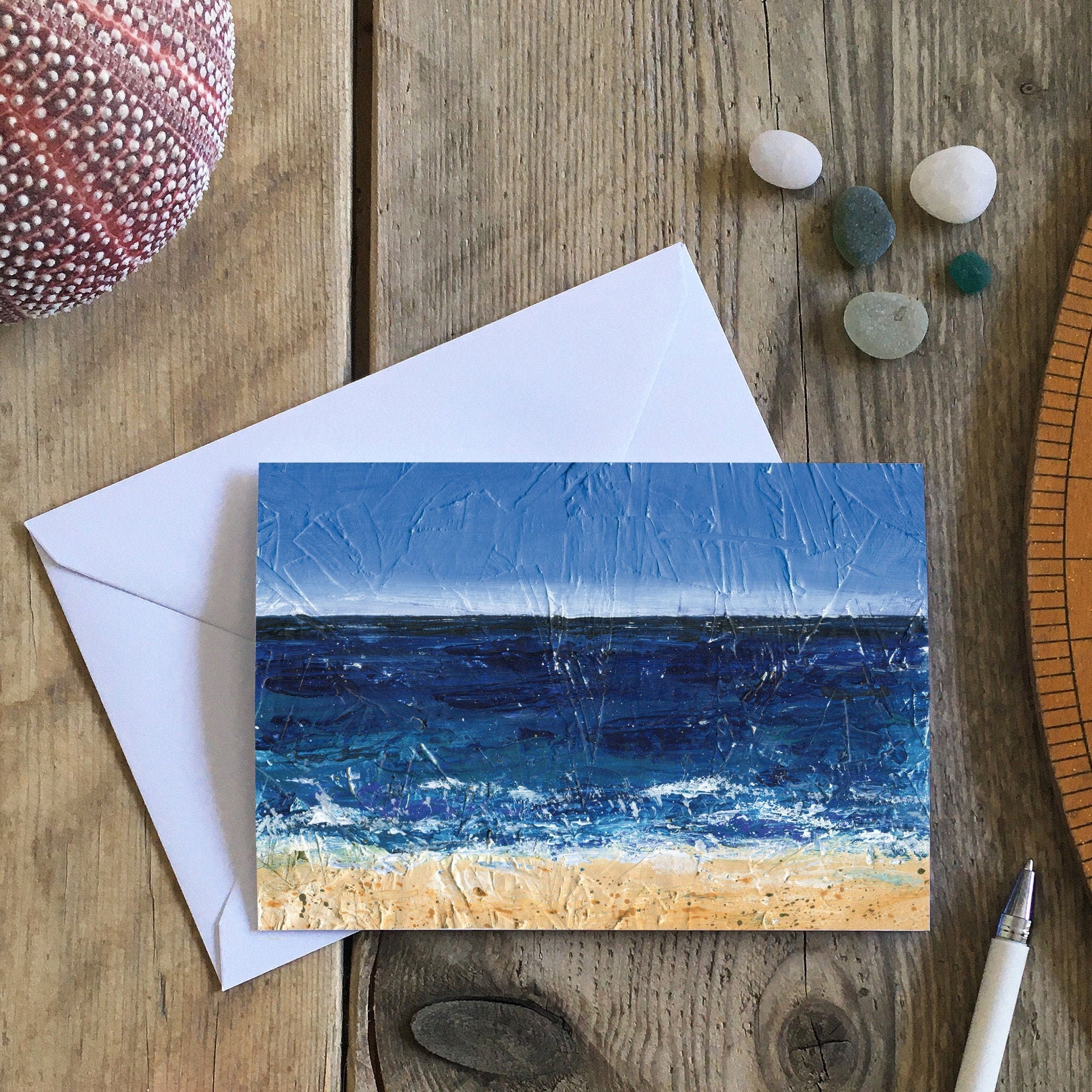 Seascape greetings card | 'Carbis Bay, Cornwall