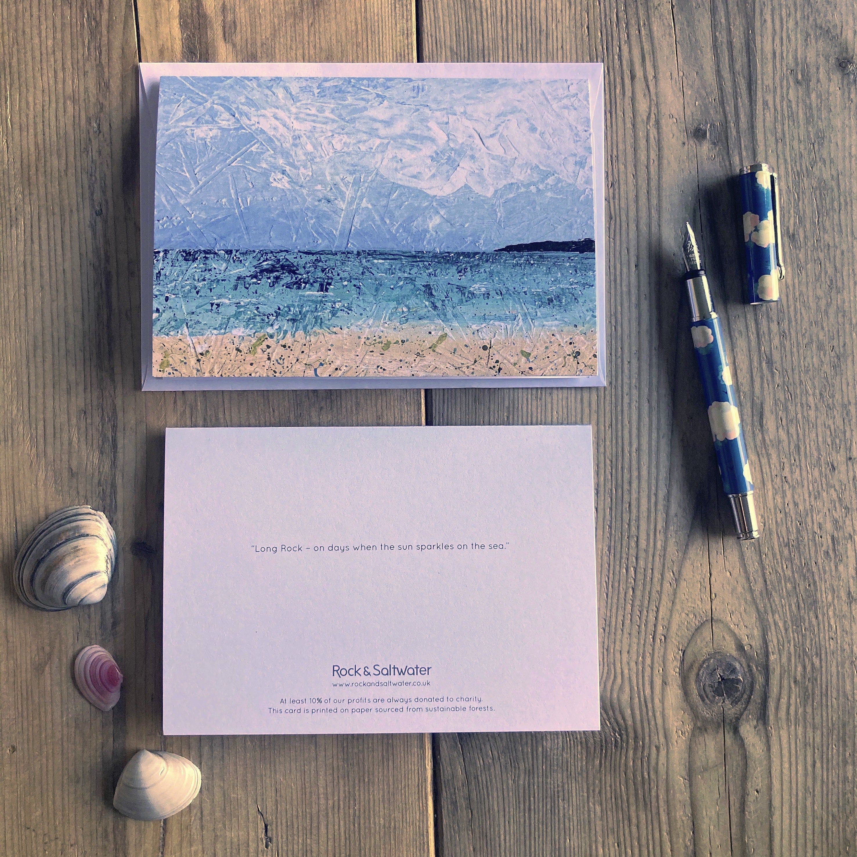 Seascape greetings cards | Carbis Bay and Long Rock, Cornwall | pack of 8