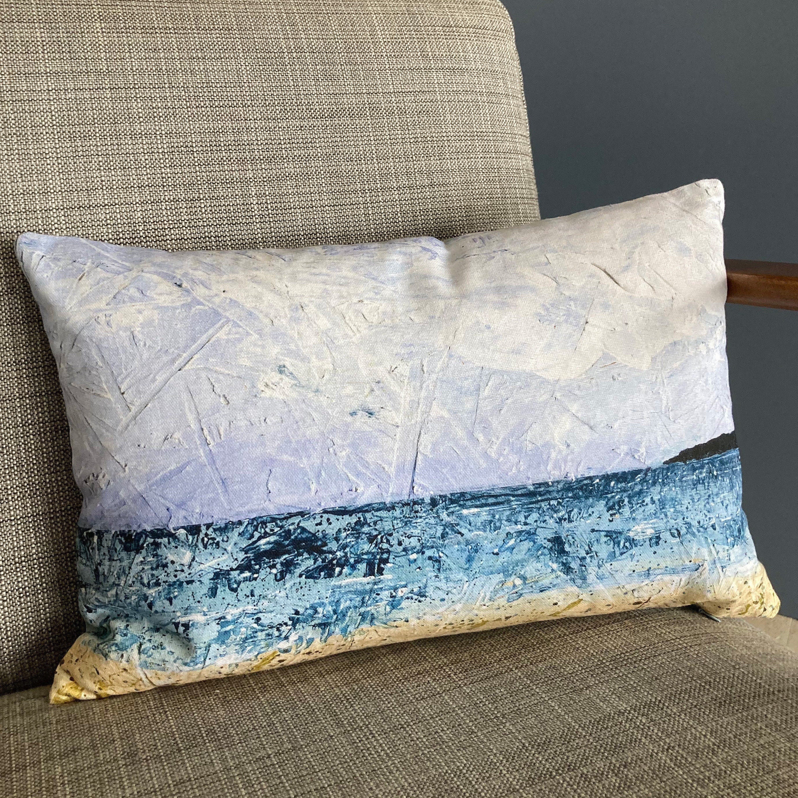 Seascape cushion | 'Long Rock, Cornwall'