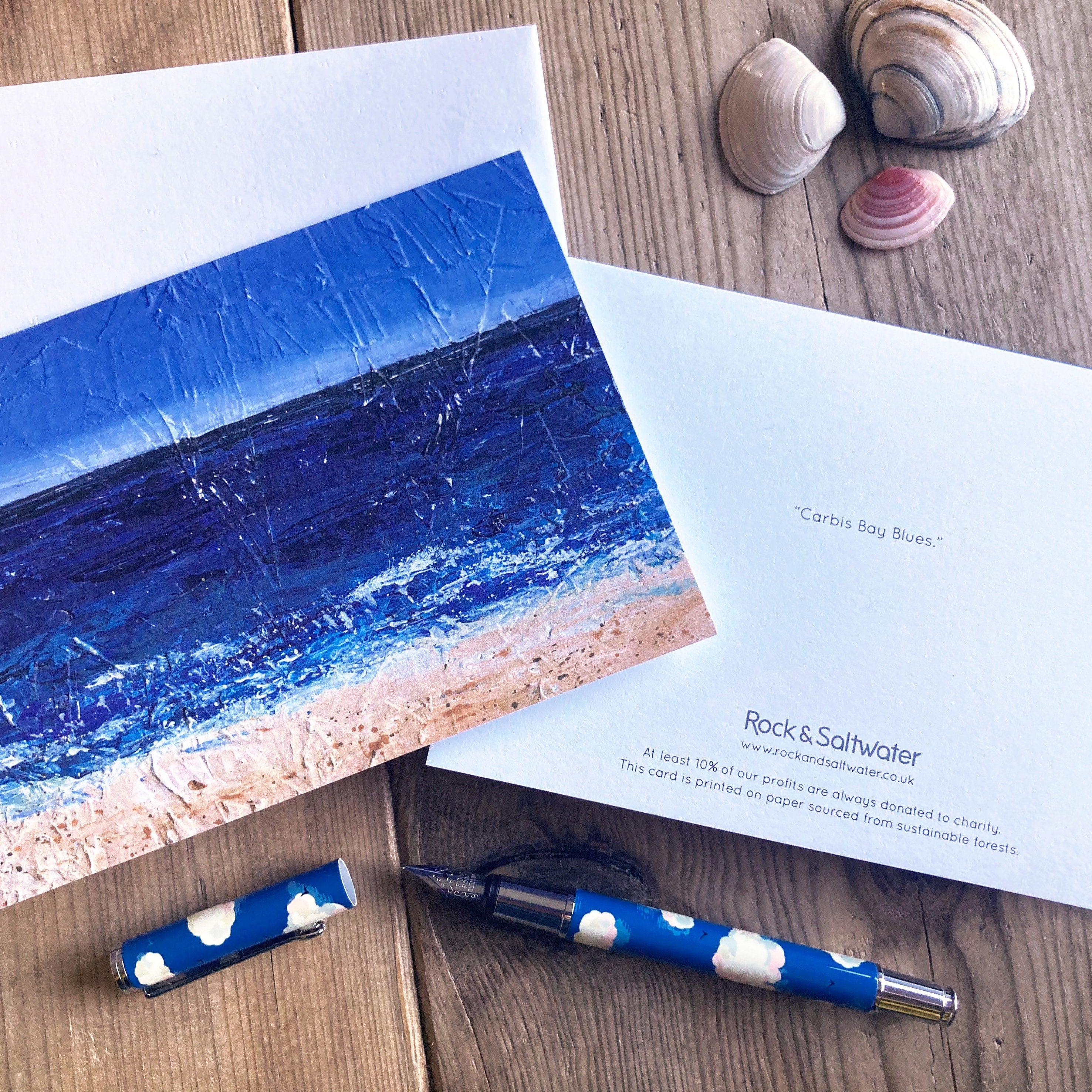Seascape greetings cards | Carbis Bay and Long Rock, Cornwall | pack of 8