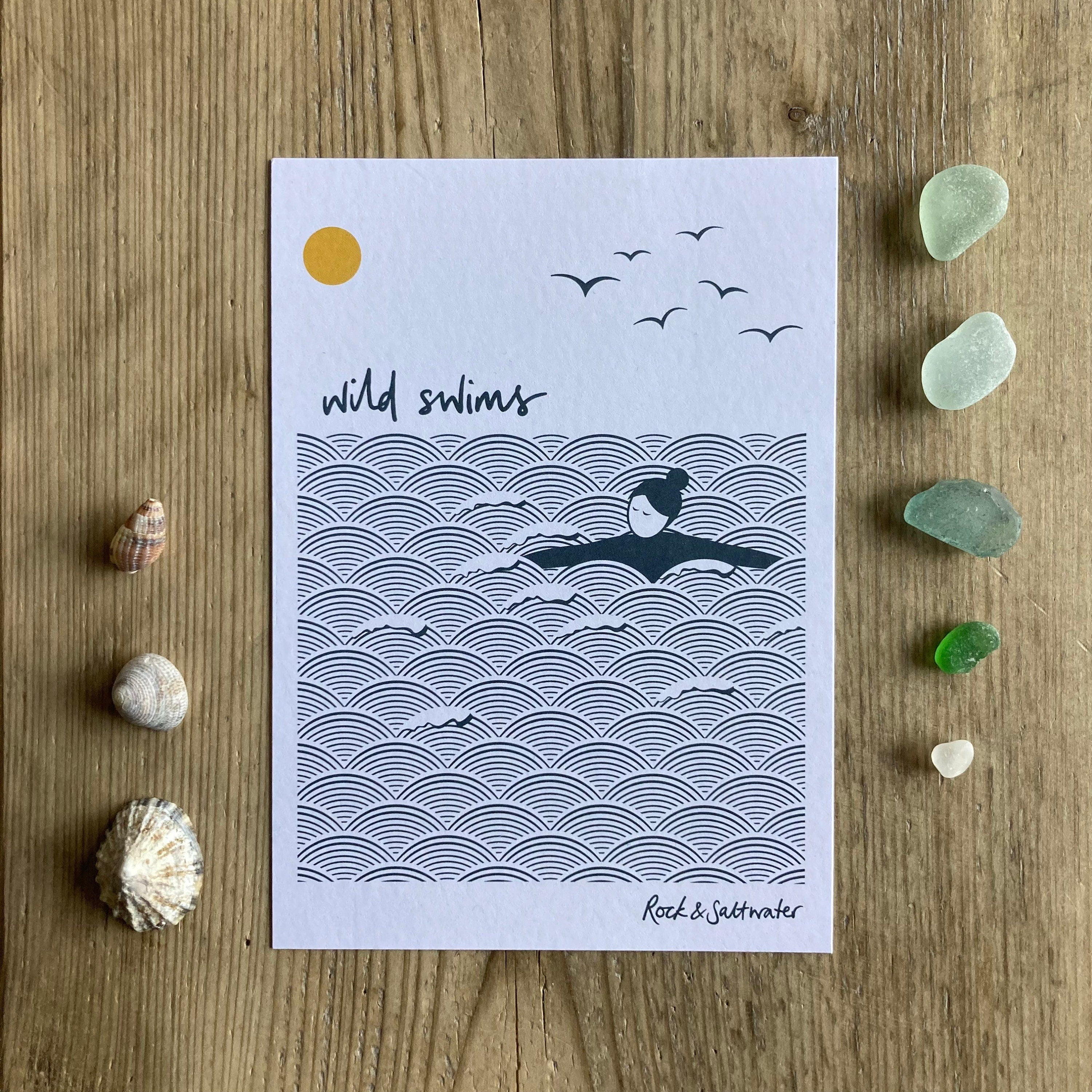 Wild swims notecards | pack of 8