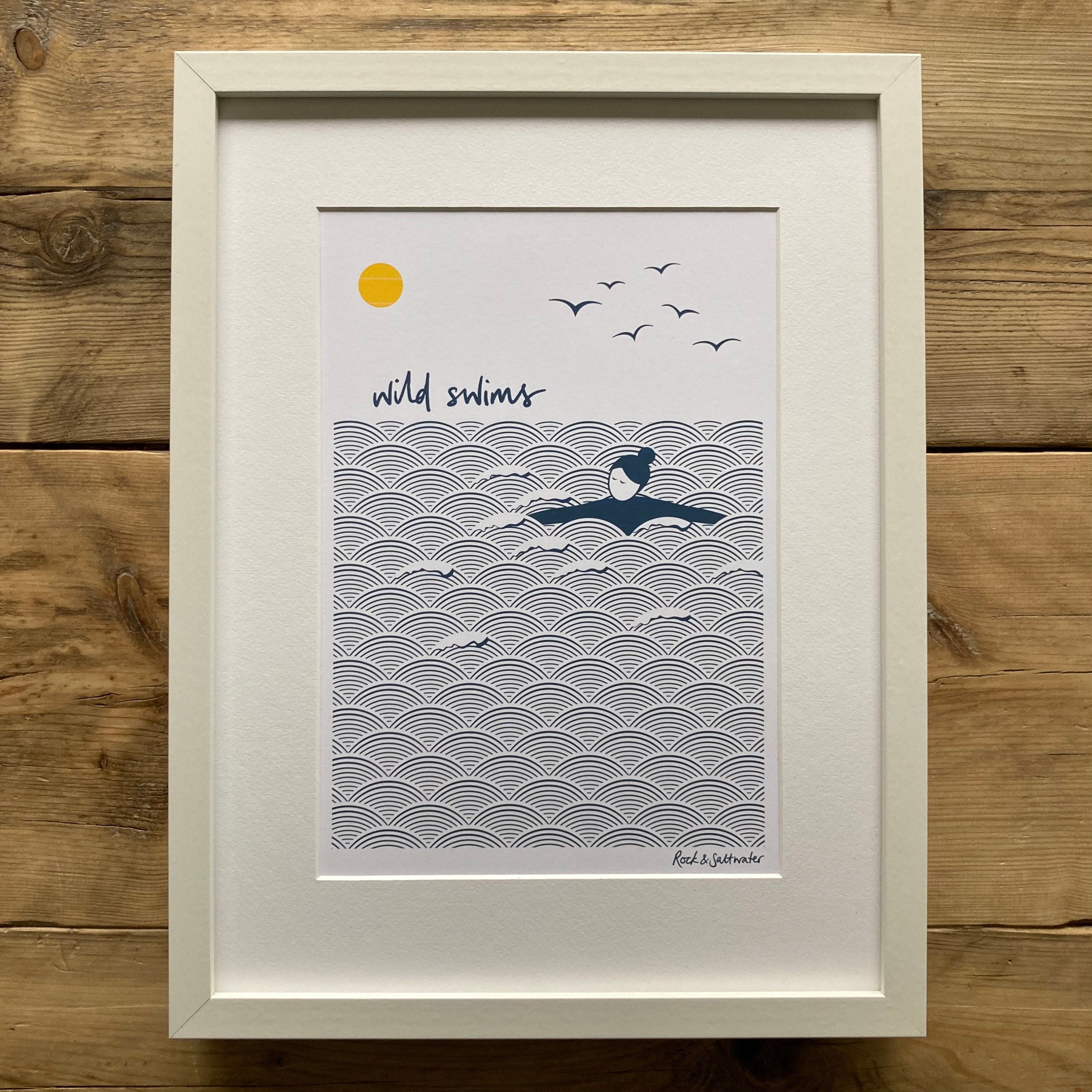 Gift set for a wild swimmer - A5 print and A6 notebook