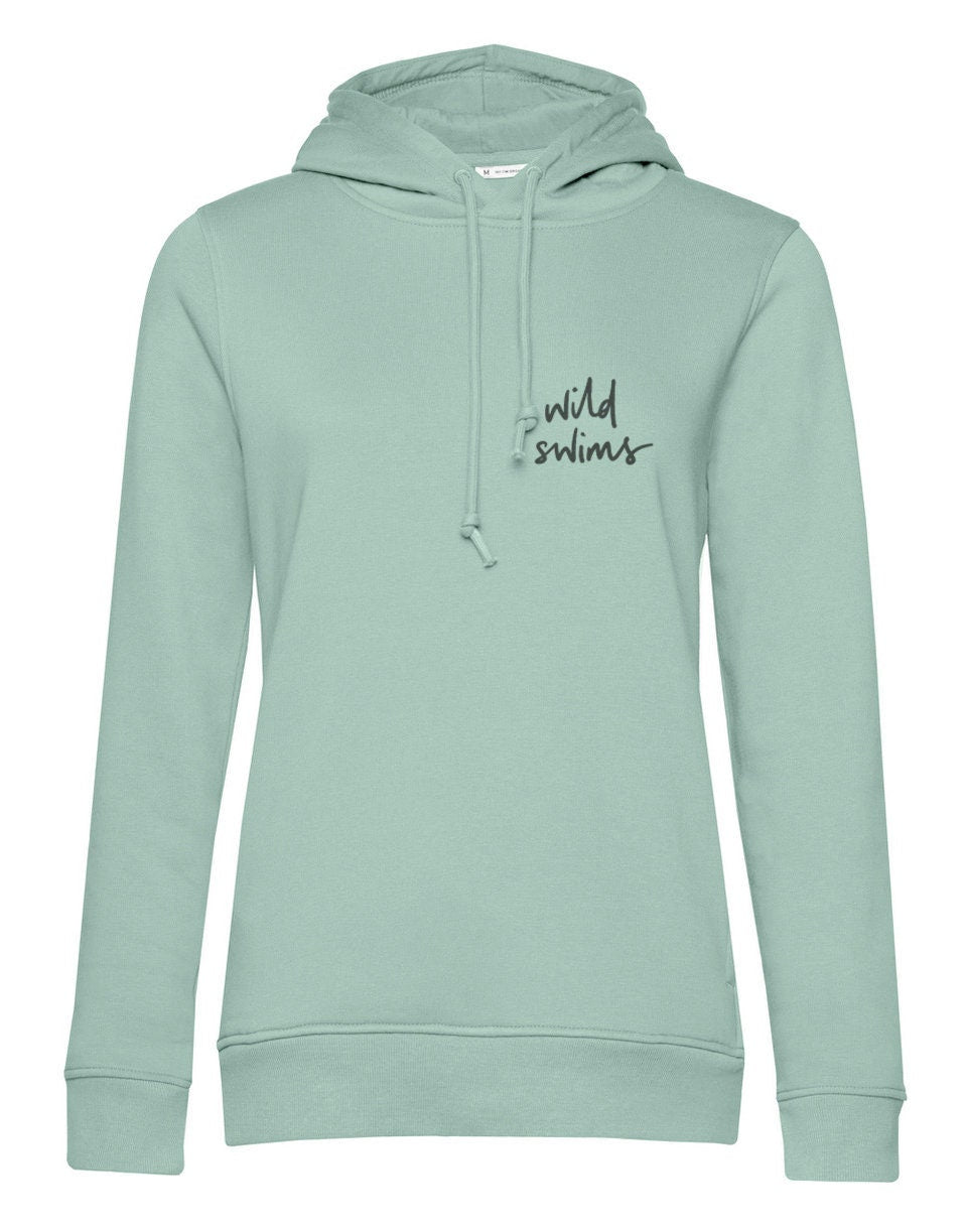 Summer green | organic cotton wild swimming women's hoodie