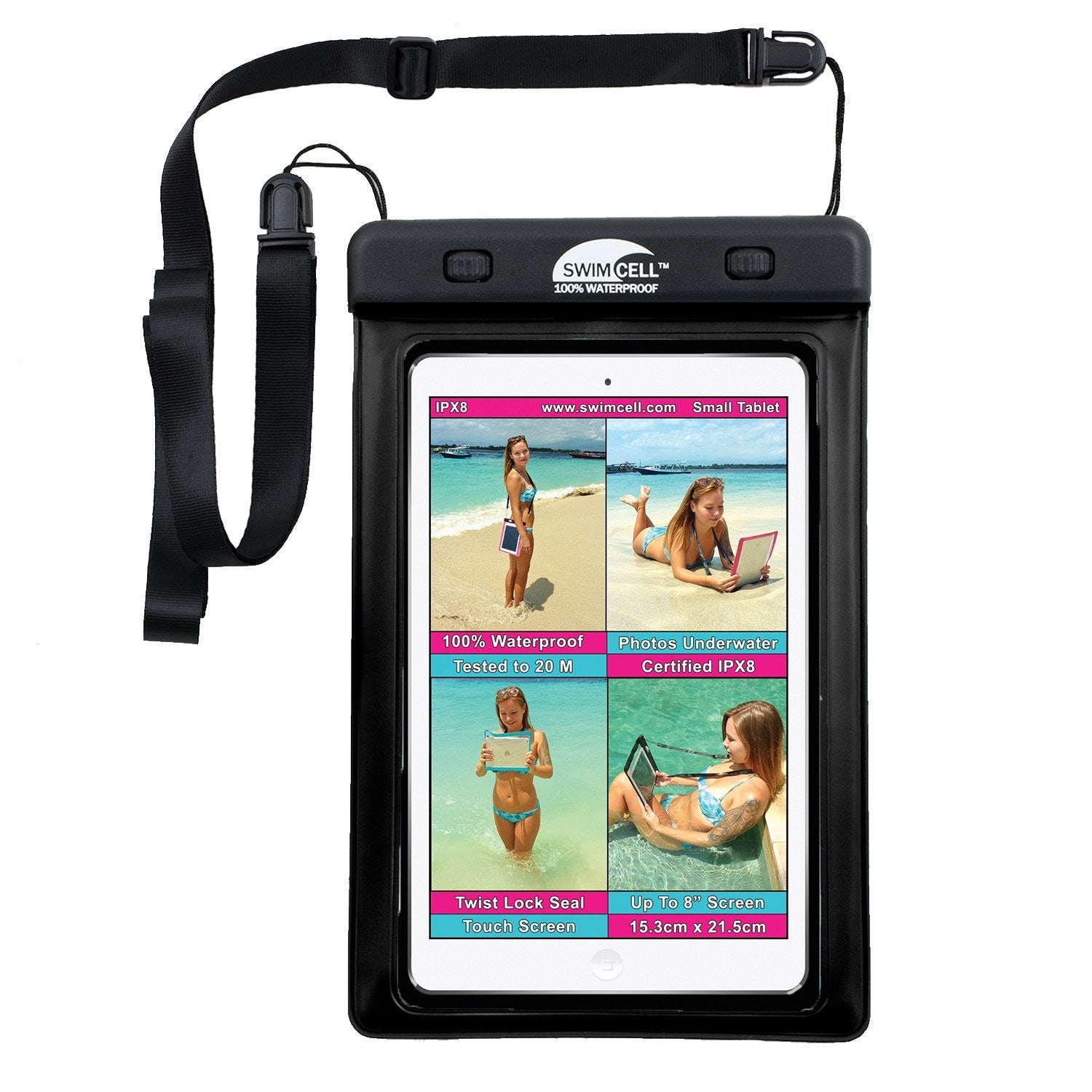 SwimCell Small BlackTablet waterproof case