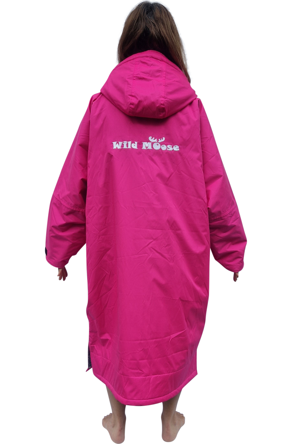 Bloomin' Moose Eco - long sleeve changing robe -  vivid pink/dark grey