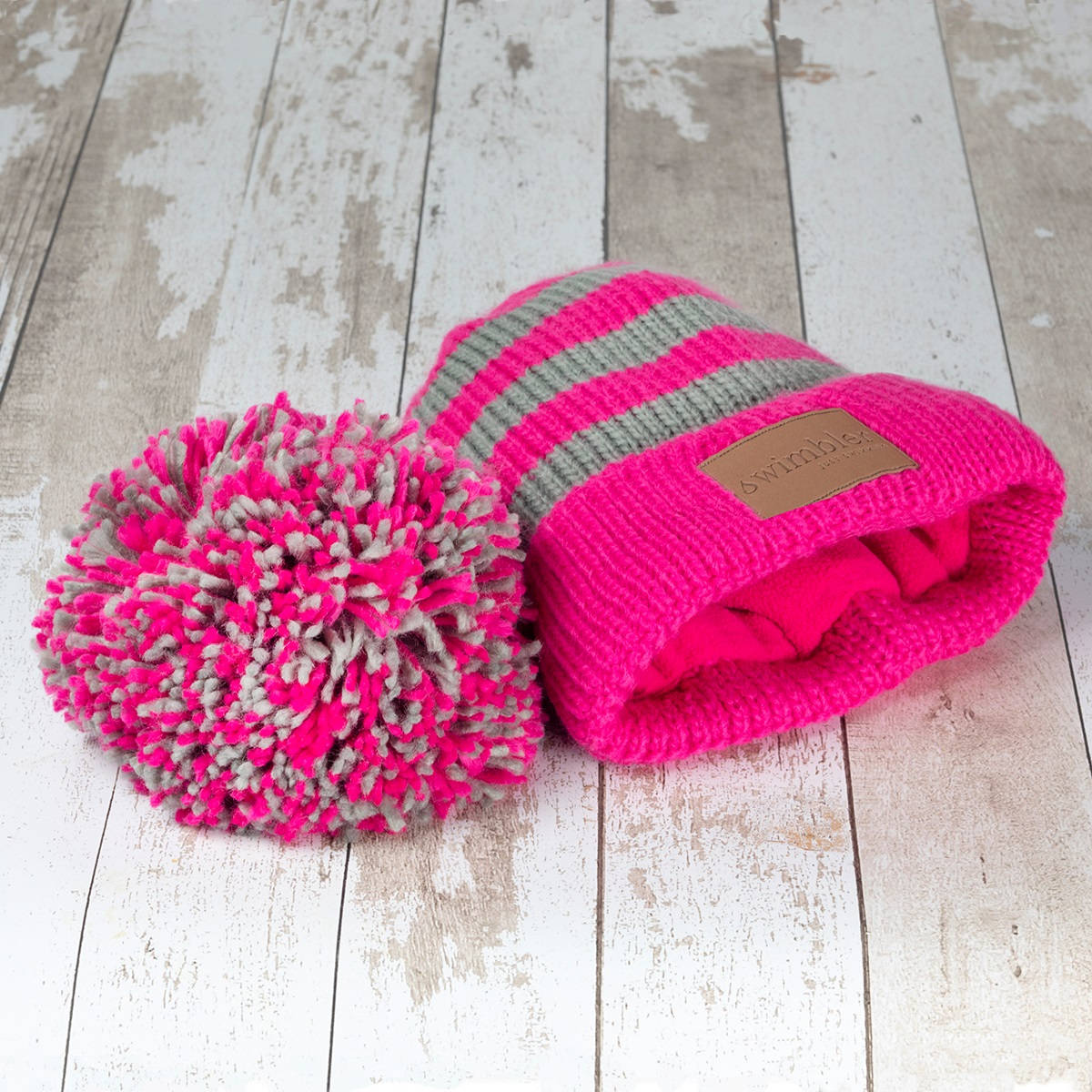 'THE PINK FIZZ' Waterproof Bobble Hat