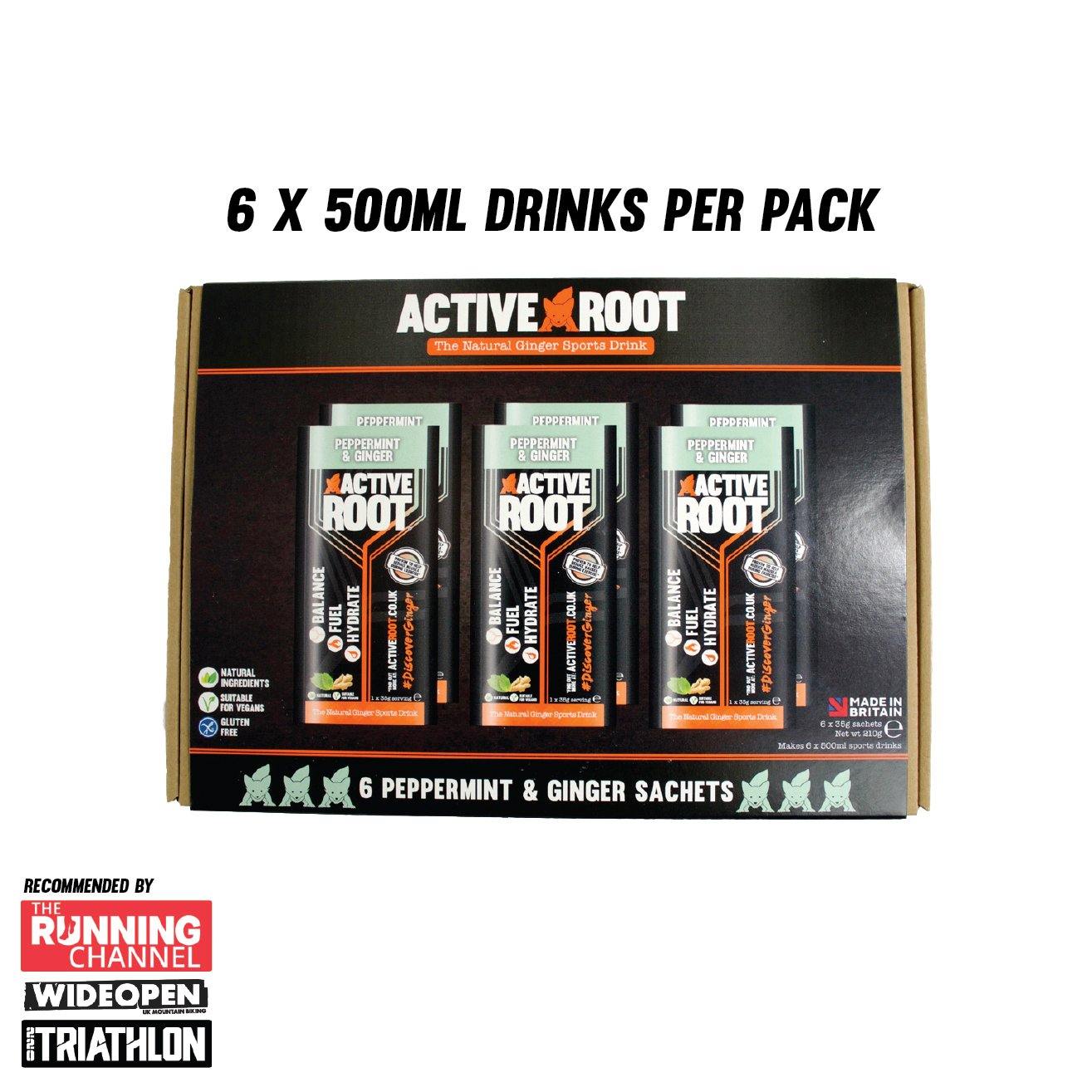 6 Sachet Pack - Peppermint & Ginger Flavour Sports Drink - Active Root
