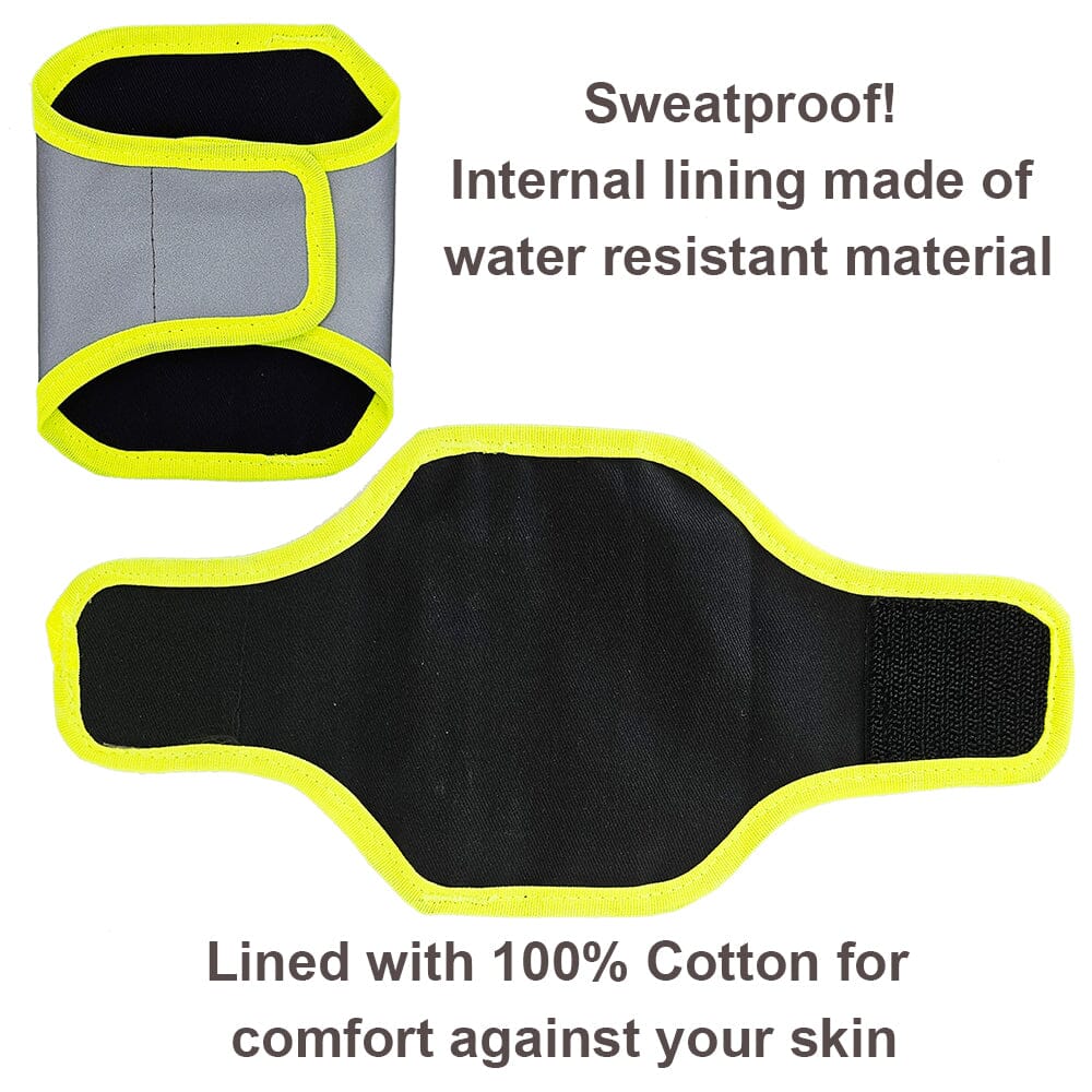 reflective wrist and ankle wallet with cotton back