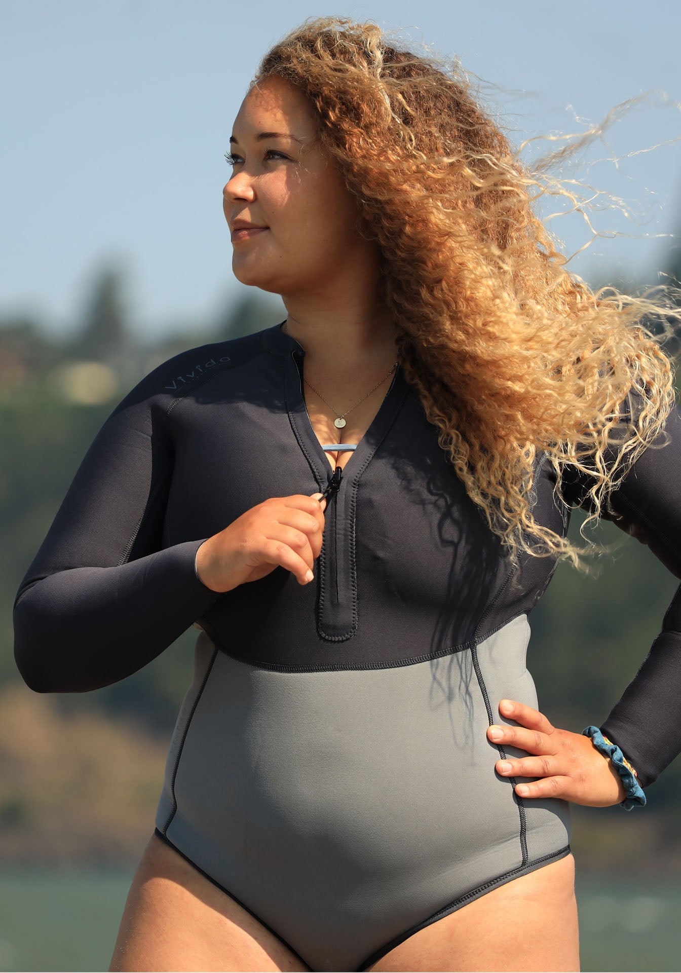 Linda Reversible Wetsuit - Graphite & Map of Dreams - Vivida