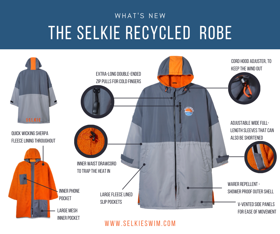 RECYCLED SELKIE ROBE - GREY