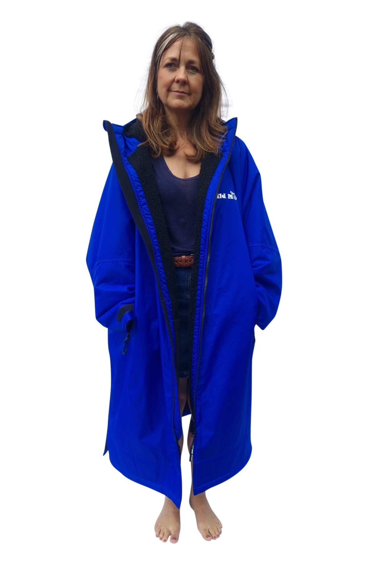 Sapphire Moose Eco - long sleeve changing robe -  electric blue/black