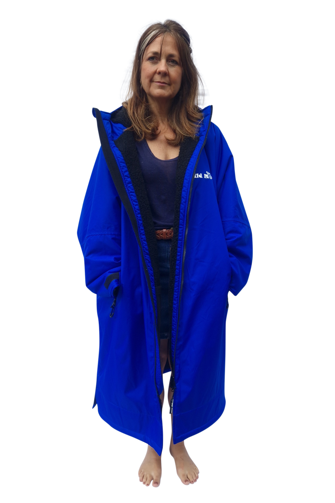 Sapphire Moose Eco - long sleeve changing robe -  electric blue/black