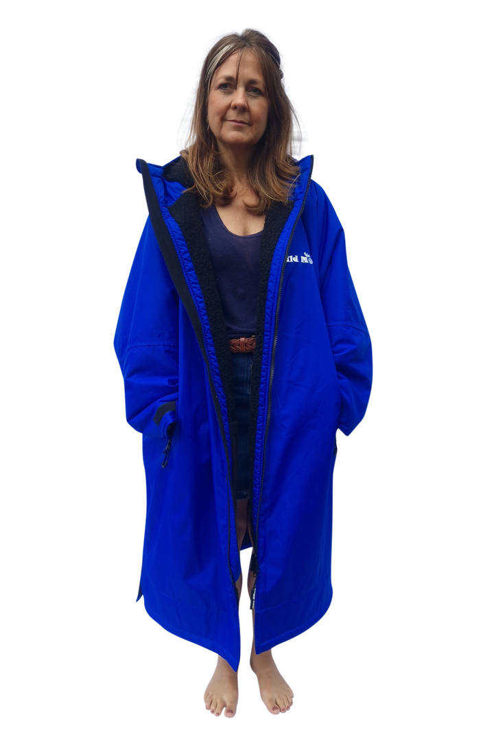 Sapphire Moose Eco - long sleeve changing robe -  electric blue/black