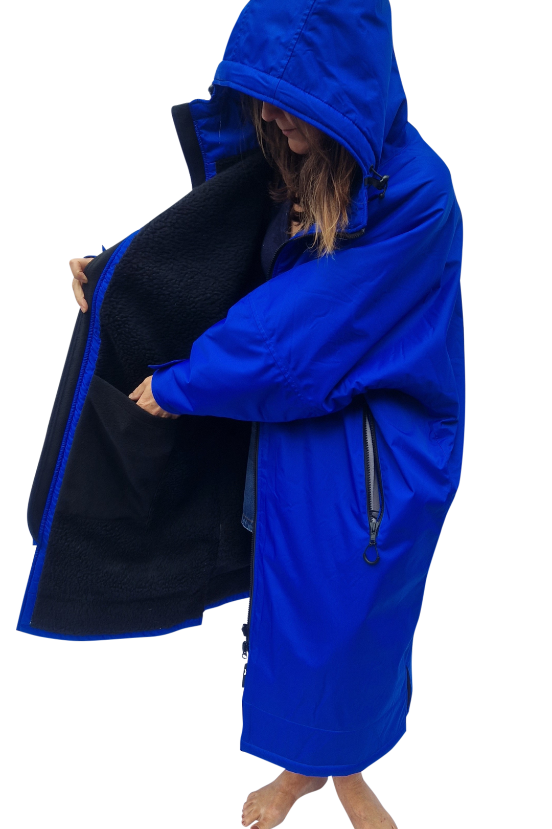 Sapphire Moose Eco - long sleeve changing robe -  electric blue/black