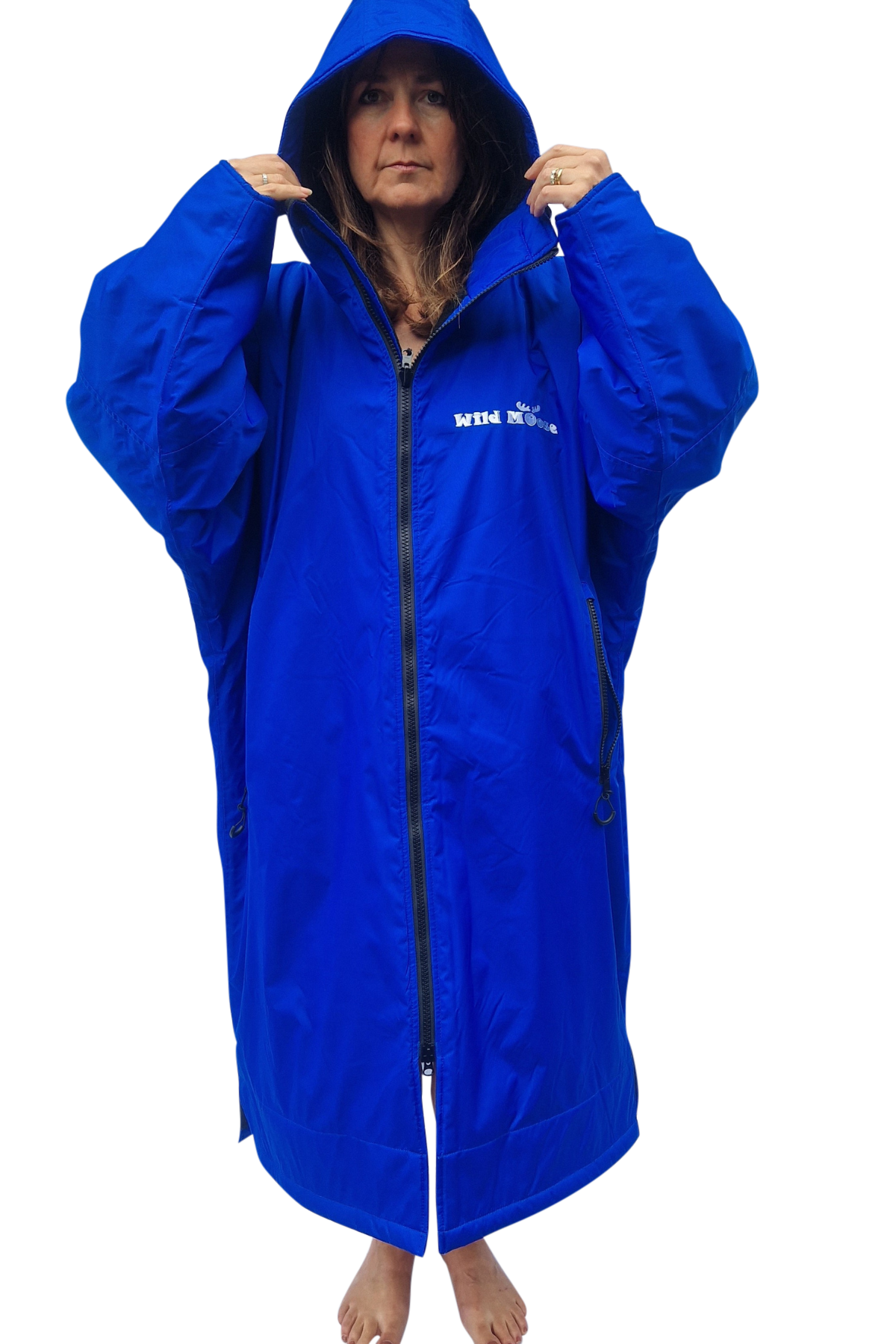 Sapphire Moose Eco - long sleeve changing robe -  electric blue/black