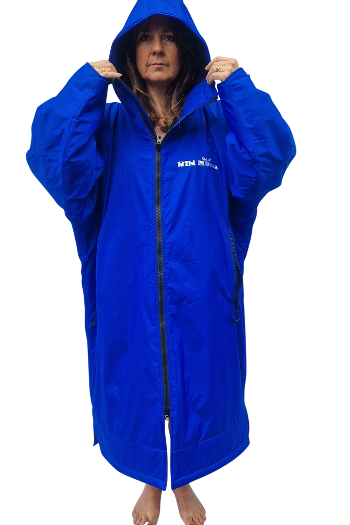 Sapphire Moose Eco - long sleeve changing robe -  electric blue/black