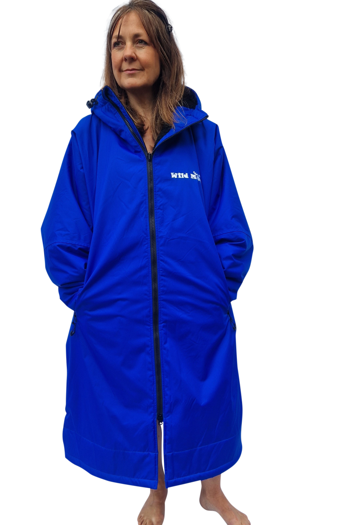 Sapphire Moose Eco - long sleeve changing robe -  electric blue/black