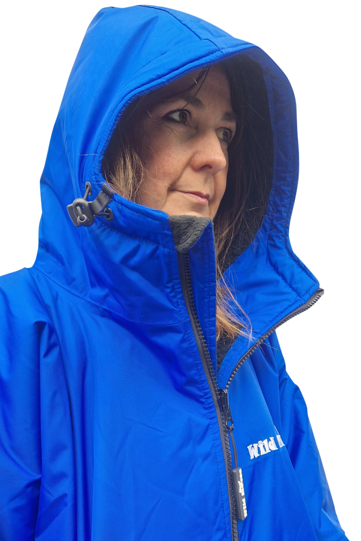 Sapphire Moose Eco - long sleeve changing robe -  electric blue/black