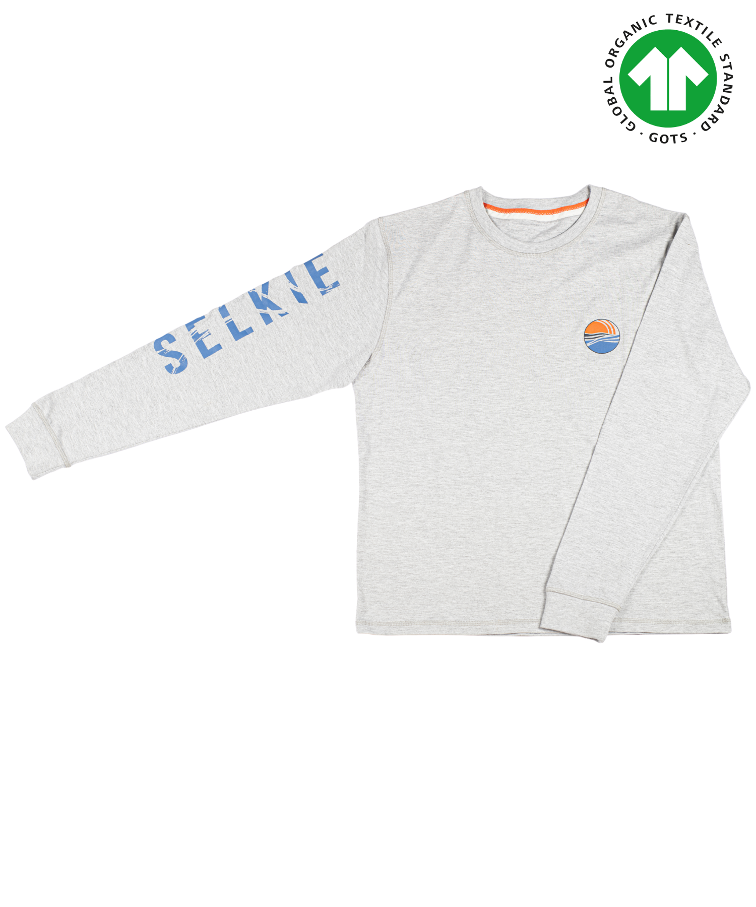 SELKIE SUNRISE LONG SLEEVE TEE IN MARL GREY
